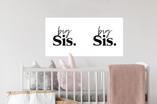 Stickers muraux - Sticker Foil - Big Sis - Proverbes - Big Sister - Citations - Sisters - 80x40 cm - Film Adhésif - Stickers muraux Chambre Enfant - Papier Peint Auto-Adhésif