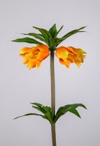 Kunstbloem - Fritillaria - topkwaliteit decoratie - 2 stuks - zijden bloem - Oranje - 77 cm hoog