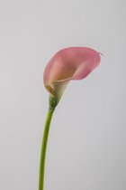 Kunstbloem - Callalelie - topkwaliteit decoratie - 2 stuks - zijden bloem - Roze - 48 cm hoog