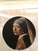 Onderzetter Meisje met de parel van de schilder Vermeer, keramiek