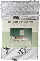 Baby Aankleedkussenhoes - Met badstof middenstuk - 100% katoen - Wit - 65-72 x 46-50 cm - Baby changing mat cover