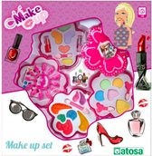 Atosa - Kinder make-up set - Speelgoed - 6 jaar en ouder - Voor meisjes en vriendinnen - Kinderen - Lipgloss - Roze