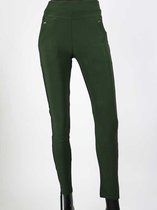 Dames tregging Isabella L/XL - Army Green - Luxe & Comfort - Hoge Taille