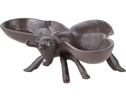 Klein gietijzeren vogelschaaltje in de vorm van een Bij donkerbruin van Esschert Design