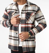 Heren Flannel Jacket Beige Puerto