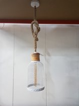 Touwlamp Design 26 cm witte lampenkap metaal Medium