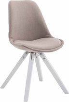 Eetkamer - Bezoekersstoel Sievi Stof Square legs WE, Taupe