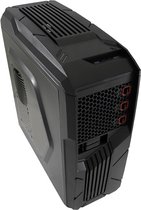 GAME HERO Surge Gaming PC Behuizing Zijpaneel Van Acryl Glas – 2 x USB 3.0 – HD Audio – Hot Swap Functie - 1 x 120 mm Case Fan