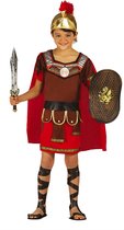 Guirca - Strijder (Oudheid) Kostuum - Centurion Uit Het Romeinse Rijk - Jongen - Rood, Bruin - 7 - 9 jaar - Carnavalskleding - Verkleedkleding