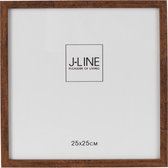 J-Line Fotokader Basic Hout Donker Bruin Large Set van 3 stuks