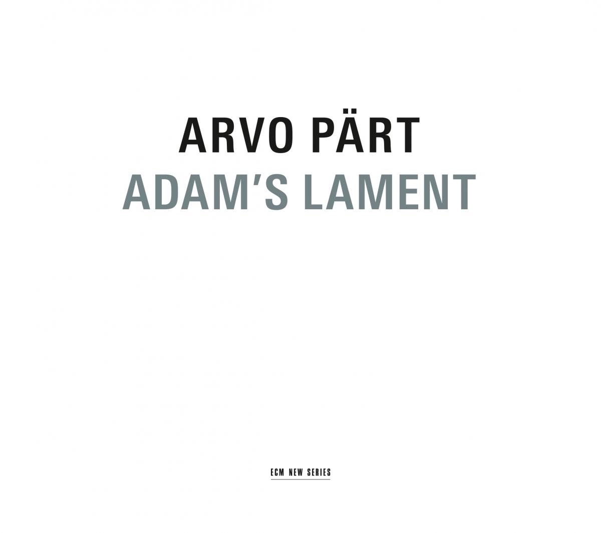 Tui Hirv & Rainer Vilu - Arvo Pärt: Adam's Lament (CD)