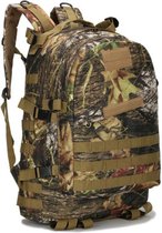 Tactische Rugzak Militaire - Leger Outdoor Bag Rugzak Mannen - Camping Tactische Rugzak Wandelen Sport - Groene en bruine bladeren