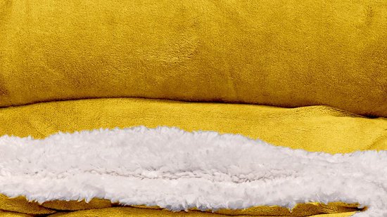 Unique Living Plaid Lars XL - 220x240 cm - Yellow Bamboo