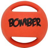 ZEUS rubberen balbommenwerper 17,8 cm - oranje en zwart - voor hond