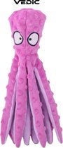 VEDIC® - Octopus Roze Honden Knuffel - Piepspeelgoed - Geen vulling - 32CM