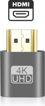 HDMI Dummy Plug 4K Display Emulator Kleur Donkergrijs