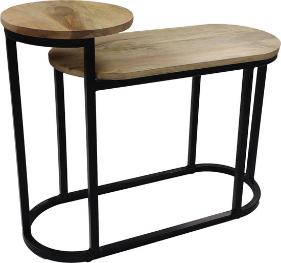 Sidetable - Bijzettafel - Mangohout - Bruin - 75 cm