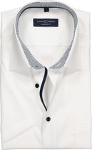 CASA MODA comfort fit overhemd - korte mouw - wit (contrast) - Strijkvrij - Boordmaat: 54