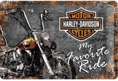 3D metalen wandbord "Harley Davidson" 20x30cm