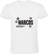 Narcos Heren t-shirt | drugs | El Chapo | Pablo Escobar | grappig | cadeau | Wit