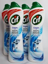 Cif Cream Original - 100 % Natural Cleaning Particles - 4 x 500 ml - Voordeelverpakking
