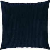 Kussenhoes rib zwart  45x45cm