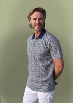 GCM poloshirt 24189 legergroen/navy print KM - XXL