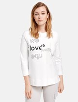 GERRY WEBER Dames Shirt met 3/4-mouwen en tekst, EcoVero