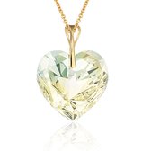 Montebello Ketting Mila HG564 - Swarovski® Hart - 925 Zilver Verguld - Ø18mm - 50cm