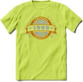 Premium Since 1999 T-Shirt | Goud - Zilver | Grappig Verjaardag Kleding Cadeau Shirt | Dames - Heren - Unisex Tshirt | - Groen - L
