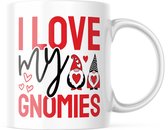 Valentijn Mok met tekst: I love my gnomies | Valentijn cadeau | Valentijn decoratie | Grappige Cadeaus | Koffiemok | Koffiebeker | Theemok | Theebeker