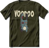 Voodoo pop T-Shirt Grappig | Halloween Kleding Kado Heren / Dames | Animal Skateboard Cadeau shirt - Leger Groen - XL