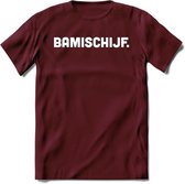Bamischijf - Snack T-Shirt | Grappig Verjaardag Kleding Cadeau | Eten En Snoep Shirt | Dames - Heren - Unisex Tshirt | - Burgundy - M