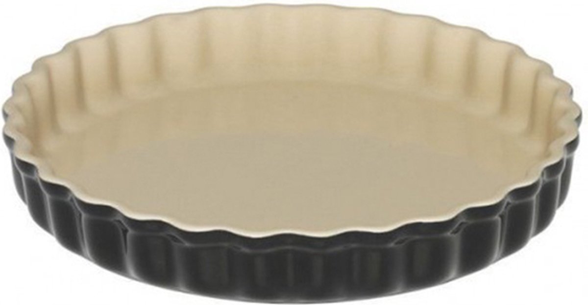 Le Creuset Aardewerken taartvorm Ebbenzwart 28cm