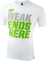 Crew Neck Weak Ends Here Tee White (MPTS404) M