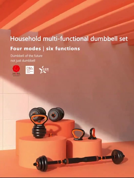 Kit Haltères Xiaomi FED V2 + Barre + Kettlebell 20Kg