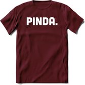 Pinda - Snack T-Shirt | Grappig Verjaardag Kleding Cadeau | Eten En Snoep Shirt | Dames - Heren - Unisex Tshirt | - Burgundy - XXL