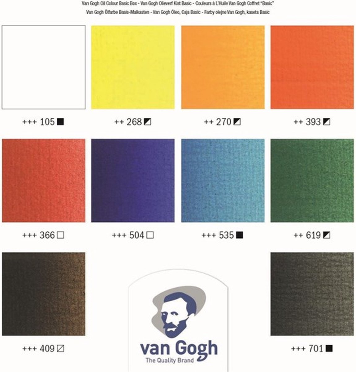 Van Gogh Olieverf Kist Basis 10 Tubes - 40 ml kopen? | Korting tot 40