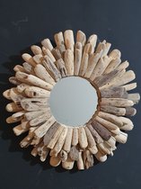 Driftwood ronde SPIEGEL - Bij Mies - 35 cm ø - 3 lagen