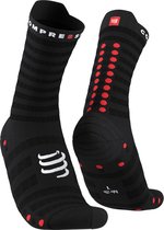 Compressport Pro Racing Socks v4.0 Ultralight Run High Black/Red - Hardloopsokken