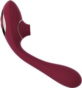 Quarrel Intense Luxe Vibrator voor G-spot & Clitoris Rood - 2 in 1-  Vibrators voor vrouwen Koppels - Dildo met Zuigeffect - 20 standen - Oplaadbaar - Luchtdruk - Sextoys - Erotiek