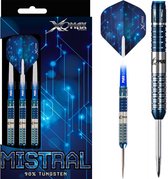 XQ Max Mistral - darts - 23 gram - dartpijlen - 90% tungsten - steeltip