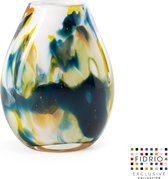 Design Vaas Lampadina - Fidrio PEARL COLORIQUE - glas, mondgeblazen bloemenvaas - diameter 12 cm hoogte 38 cm