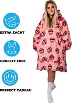 Noony BlaBla oversized hoodie deken - plaids met mouwen - fleece deken met mouwen - ultrazachte binnenkant - hoodie blanket - snuggie - one size fits all - oodie