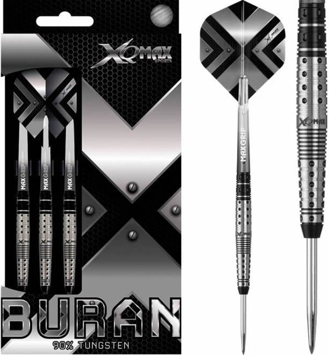 XQ Max - Buran - darts - 21 gram - dartpijlen - 90% tungsten - steeltip