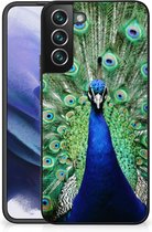 GSM Hoesje Geschikt voor Samsung Galaxy S22 Pro Siliconen Back Cover met Zwarte rand Pauw