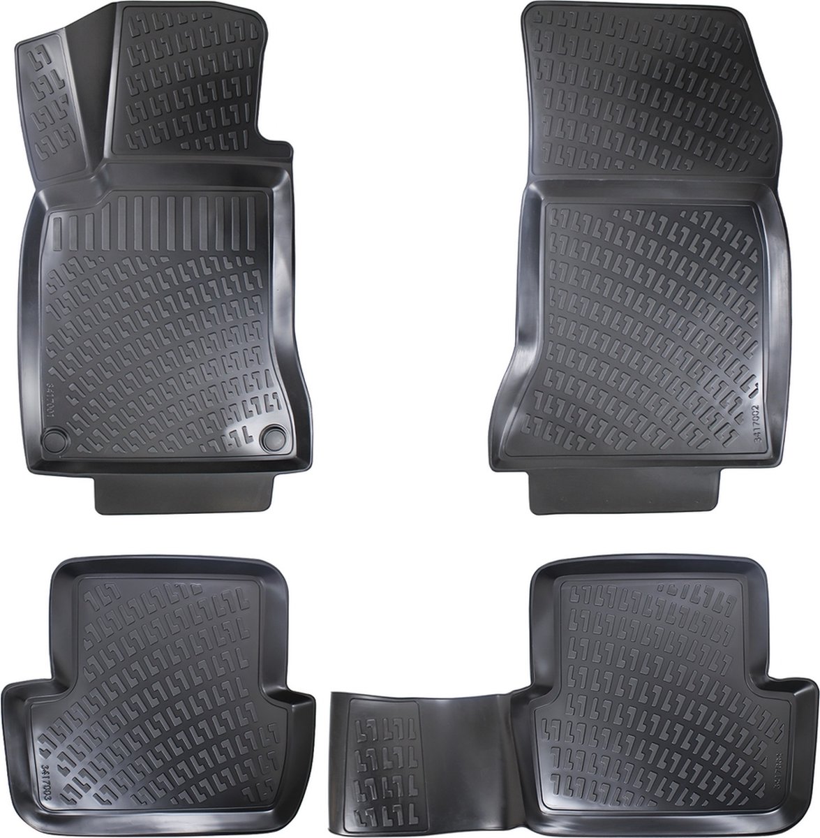 Rizline 3D rubberen matten automatten vloermatten compatibel met Mercedes A-Klasse W176 2012-2018 Premium 3D originele pasvorm-rubberen zwart (valentijn cadeautje voor haar en hem - vrouw en man)
