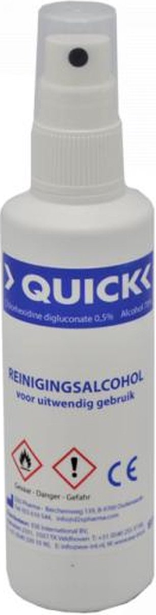 Goedkoopste Chloorhexidine 0,5 in alcohol 70 - Desinfectie - Reinigingsvloeistof - 100 ml spray