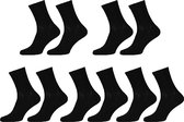 Sokken heren - Sokken dames - Unisex - Zwart - Maat 41/46 - 5 paar