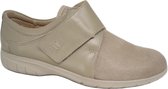 Fischer Dames Schoen Stretch Leer Klitband 18103 - Beige - 38